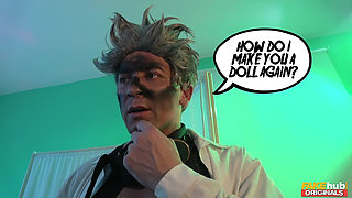 Fakehub Originals - Mad Scientist Steve Brings a Gorgeous Doll Lady Bug to Life & Gives Her a Wild Lab Workout