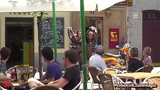 Slaves humiliated and nailed in public