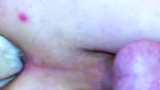 The young skinny teen only wanted sex with her boyfriend but she should also finger her boyfriend anal with a rubber glove