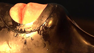 Edging in a Vacuumbed with Electro, Toys Combined with Some Hand Deepthoating and Loads of Spit.