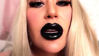 lulublue Black Lipstick Kisses Femdom Fetish
