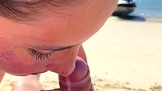 Isabelle Eleanore Takes Cock On Beach And Swallows CIM
