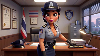 Thai Police Officer Stopped Me on Street and Fucked Me at the Station