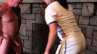 Mistress Lucy Khan Kicking My Soccer Coach In The Balls