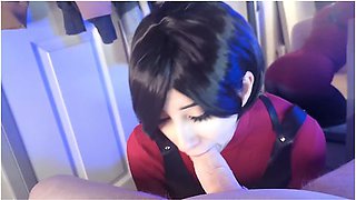 Ada Wong Uses Leon For Sex, Gives Footjob And Pounds Big Oiled Ass