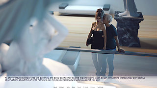 A Wife and Stepmother Real Fucking Caught by the Security Guard, What Happens Next at the Museum