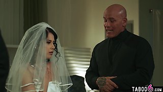 Newlywed bride and unusual family ritual
