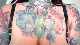 Unfaithful Busty Goth PAWG Makes BBC Cum Twice