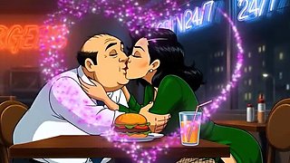 Dirty Toilet Fuck: Slut Wife Cheats in Public Hentai Cartoon