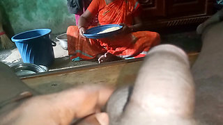 my hasband cock handjob with home