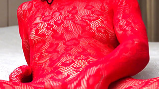 I Love This Fishnet Bodysuit so Much That When I Put It on, I Can't Help but Touch My Pussy.