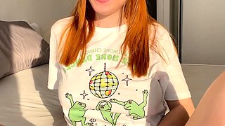 Great Big Boobs On Masturbating Redhead