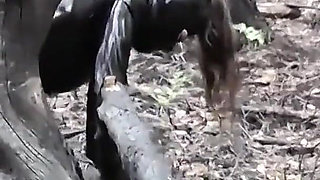 Latex Fetish Play with Rubber Doll