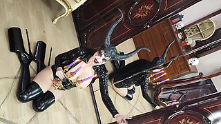 Satanic Witch Summons Satan Through a Mirror Portal