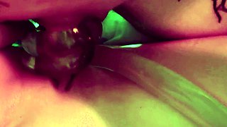 Oiled and Fucked with XLong Dildo Double Penetration