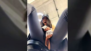 Ayla Fit, A Chinese Gym Girl, Wore Open Crotch Pants And