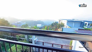 CUTE FILIPINA STEP SISTER MORNING FUCK. Gets fucked in a Room with mountain view.