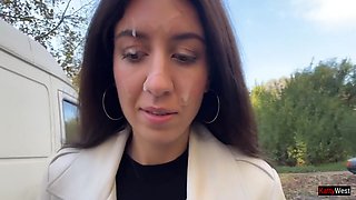 Unfaithful Wife Goes To Supermarket With Cum On Her Face From Lover - Cumwalk