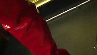 Masked guy gets dominated by a blondie