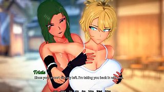 Futa on Futa Blowjob - Huge Cock 3D Hentai Gameplay with Big Boobs