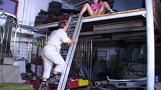 Blonde Babe Deepthroats and Rides Cock in Wild BDSM Play