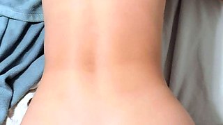 Hot blonde ass getting doggystyle in toilet