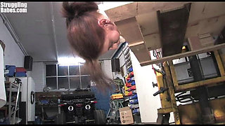 Kirsten Hogtied Cleavegagged Forklifted
