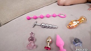 Brown-haired angel Penelope Kay anally impaled in the missionary pose