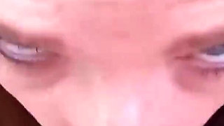 Cute teen Kassondra Raine POV no hands bj and cum swallow