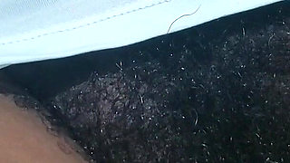 Stepmom Teasing with Hot Lingerie Hairy Pussy Close-up