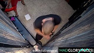 Muslim Babe Aleya Sun Takes Turns in Glory Hole Orgy - Tight Pussy Spread Legs Fetish