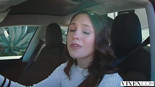 Two slender brunette beauties find a guy with big cock who can satisfy all their lustful urges in a wild FFM threesome