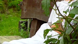 Cute Lesbian Babes Having Fun Licking Each Other Outdoor