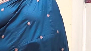 Desi Girl in Topless Sexy Photoshoot in Blue Salwar, After Shoot Picture