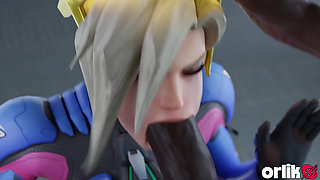 Mercy's Romantic Dinner Gone Wrong - BBC Ruins Her Ass - 3D Overwatchanimation