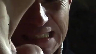 Witch Hangs Upside Down and Gets Drizzled with Black Wax