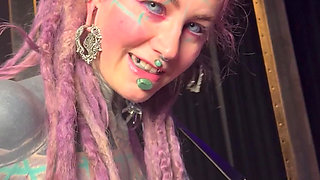 Gothic Ink Queen Destroys ANAL Hole with Massive Strap-On