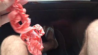 Fanny Squirting Redhead Skinny Amateur POV Handjob in Car - Cum in Sister-in-Law's Dirty Panties Taboo Fetish