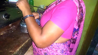 Indian Hot Housewife Romance Hasband in Kitchen