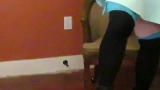 Nurse Vicki plays with a rubber ball in a mini skirt, sexy stockings and high heel mini boots