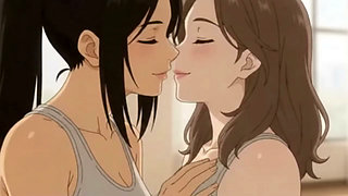 Lesbian Partner Yoga Turns Intimate