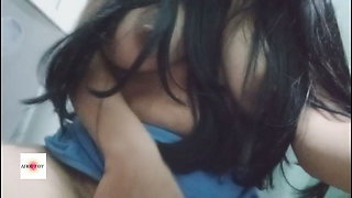 Silence and in the bathroom with fingers in my vagina