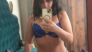 Thong & Bra Mirror Tease - Soft, Slow, Seductive