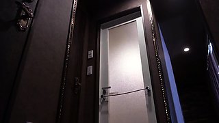 Cute amateur asian web cam girl playing with her toy