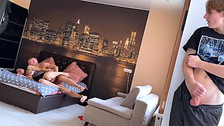 Cheating Stepmom Fucked By Lover While Stepson Watches