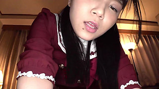 Haruka a Young Girl in Uniform. Toy and Lotion Play. a Sexy Creampie! - Part.1