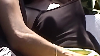 Flexible Skinny Hairy Bush MILF Gets Outdoor Ass Fucked