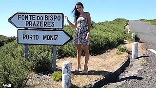 Sapphira A Gets Nasty Outdoors on the Road in High Heels