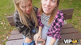 Vip4k. naughty blonda lezzie didn\u2019t watch a problem to screw on a job audition in front of her girlfriend