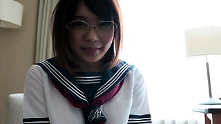 Japanese Teen In Uniform Banged Sideways